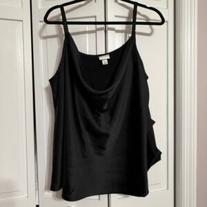 Ava & Viv Elegant Black Cowl Neck Camisole